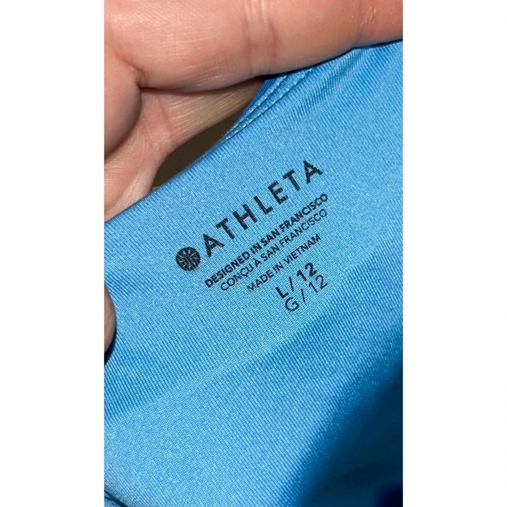 Athleta Girls Size 12 Swimsuit Blue Excellent Condition